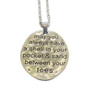 New Inspirational Quote Pendant Necklace on 20" Chain Ocean Beach Jewelry Gift